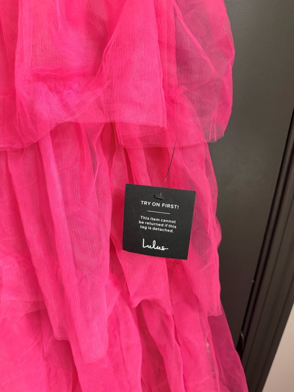 Lulus Hot Pink Tiered Tulle Corset Dress - Picture 2 of 6